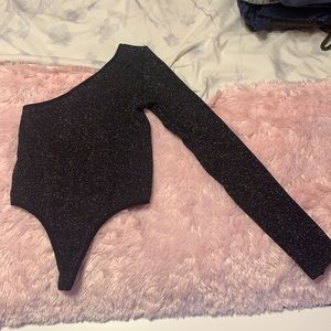 Sparkly thong body suit